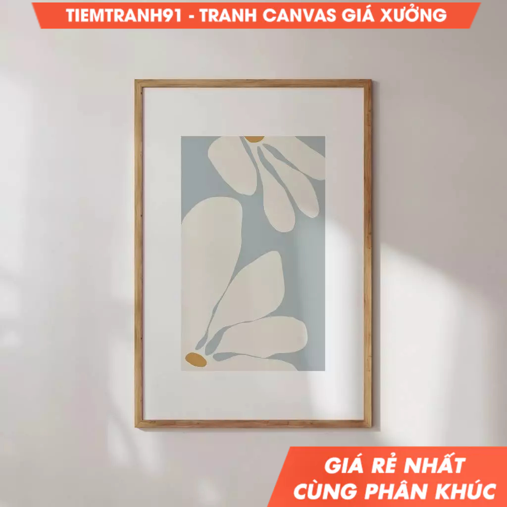Tranh treo tường, Pastel Abstract Floral, Soft Blue and Beige Prints Art, Calm Aesthetic Wall Decor,