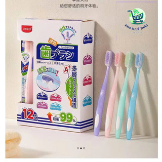 🪥 BÀN CHẢI ĐÁNH RĂNG XUẤT NHẬT – HỘP 12 CÁI – GIÁ RẺ 🪥