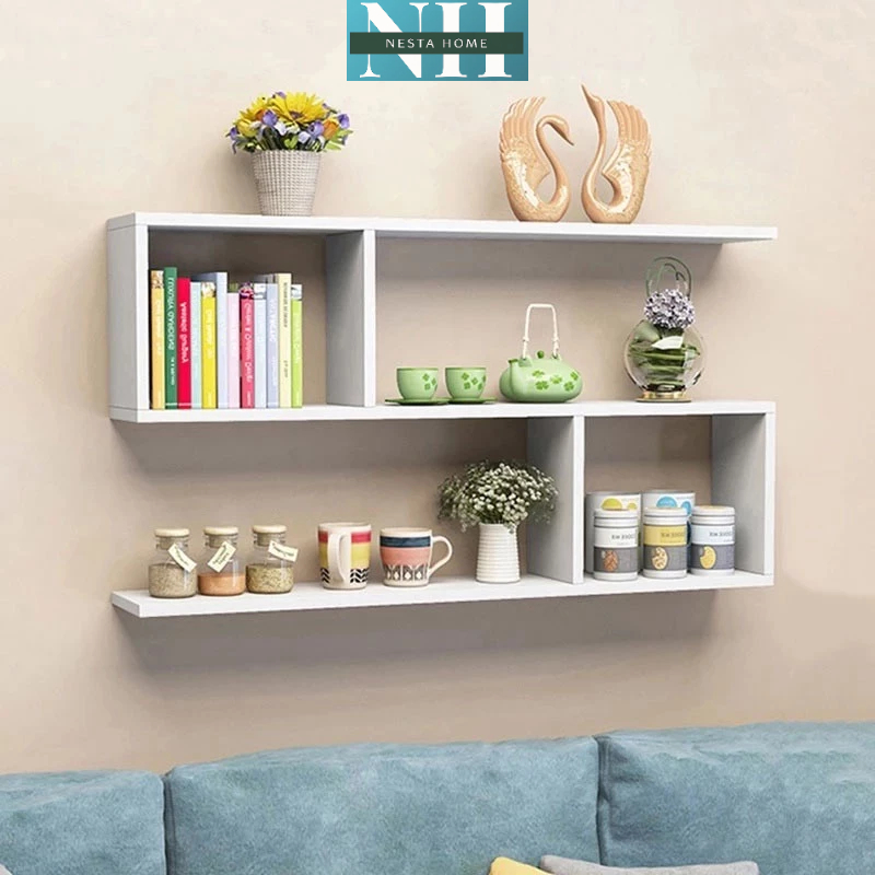Kệ sách treo tường đa năng dễ dàng lắp đặt , thương hiệu NESTA HOME - NH152