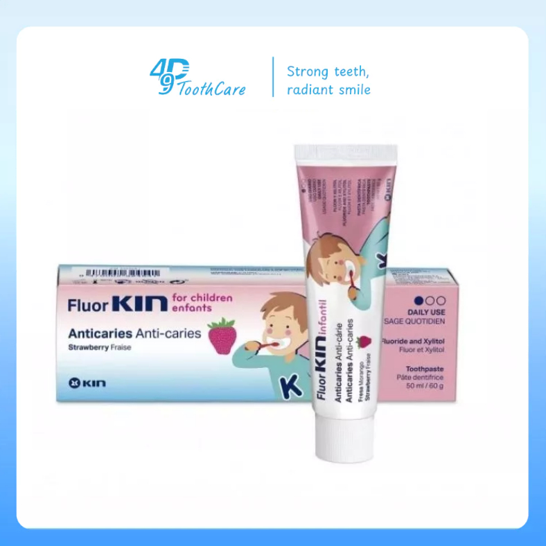 Kem đánh răng dành cho trẻ em Flour Kin children infantil Toothpaste