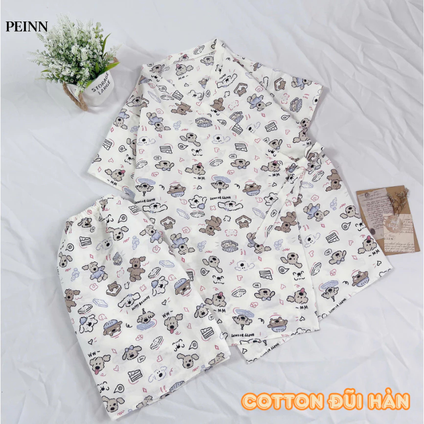 [Peinn] Bộ ngủ kimono tay ngắn quần đùi - AP108