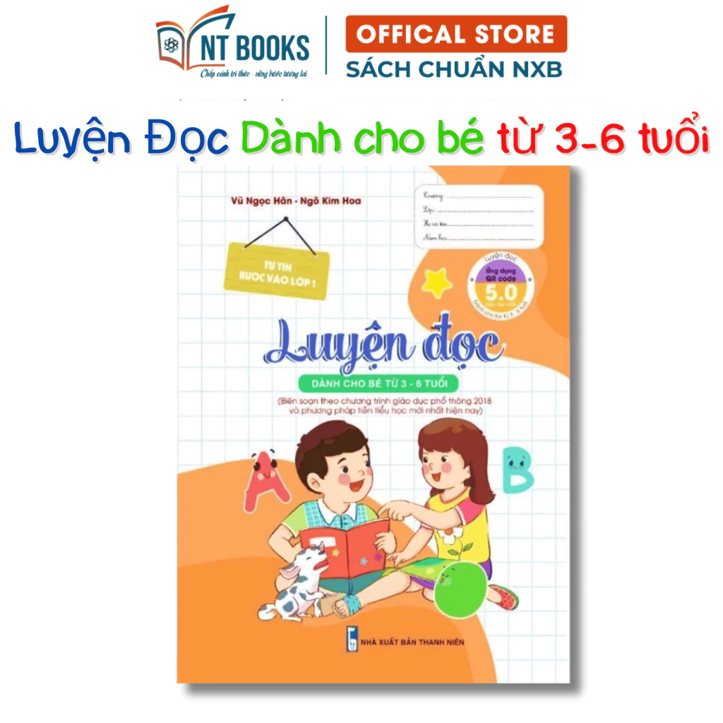 Sách - Luyện Đọc - Dành Cho Bé Từ 3-6 Tuổi (Ứng Dụng QR Code 5.0 Hiện Đại Nhất) - AP