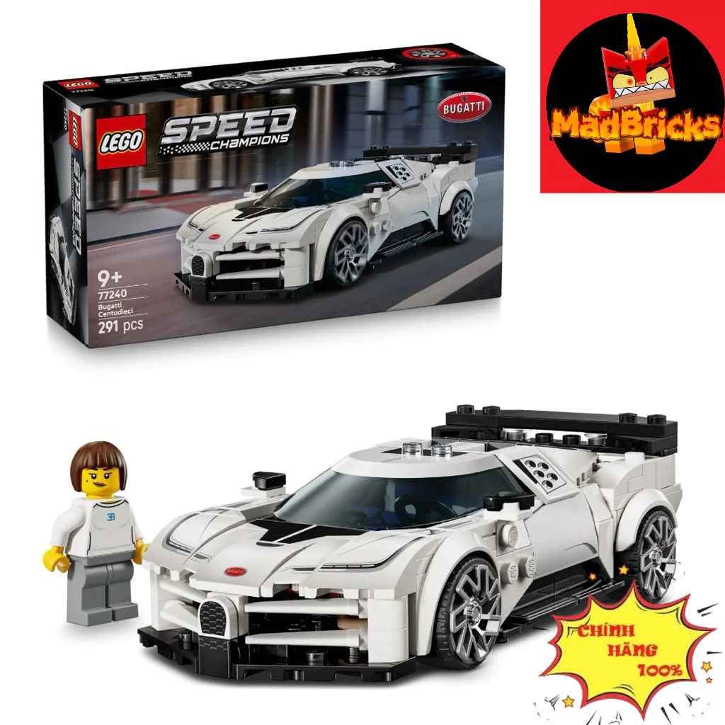 (HÀNG CÓ SẴN ) Đồ Chơi Lắp Ráp Siêu Xe Thể Thao Bugatti Centodieci LEGO SPEED CHAMPIONS 77240