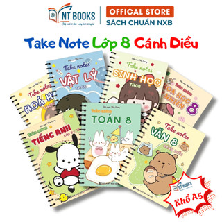 Sổ Giấy Lò Xo Take Notes Lớp 8 Cánh Diều Cỡ A5 (Mới Nhất) - Toán, Văn, Anh, Khoa Học Tự Nhiên - TV