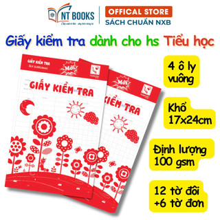Giấy kiểm tra 4 ô ly dành cho học sinh (12 tờ đôi + 6 tờ đơn) - TV