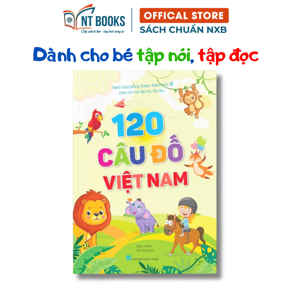 Sách - 120 câu đố Việt Nam (dành cho bé tập nói, tập đọc - minh họa theo chủ đề) – TV