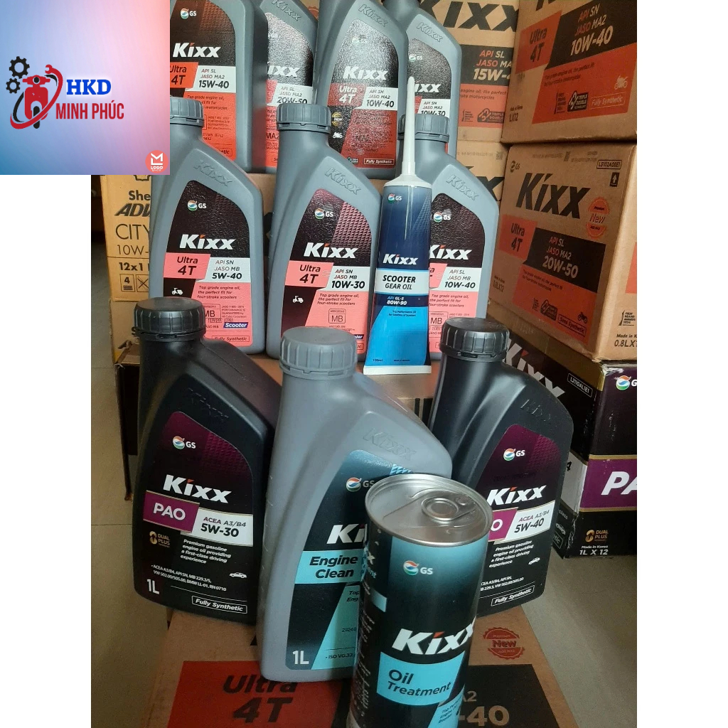 (1 CHAI) TỔNG HỢP CÁC LOẠI DẦU NHỚT XE GA VÀ XE SỐ KIXX NHẬP KHẨU HÀN QUỐC 800ML VÀ 1L