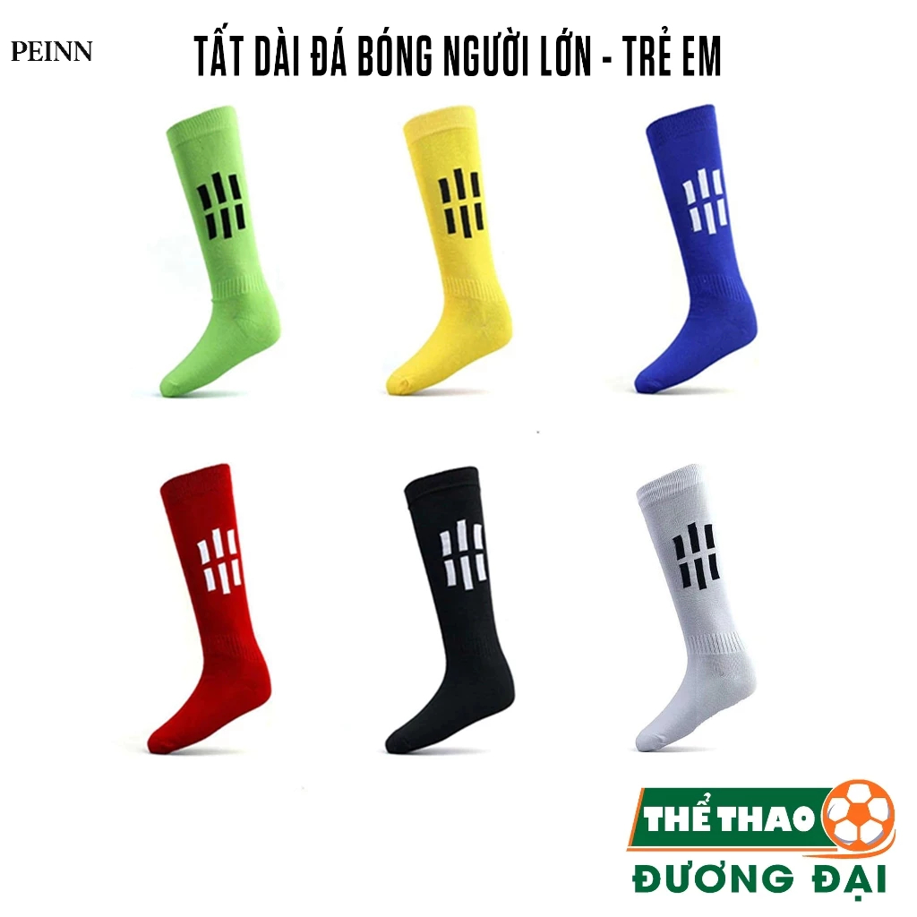 Tất Vớ Dài Bóng Đá Đủ Màu Có Size Người Lớn Và Trẻ Em (1 Đôi) Co Giãn Thoáng Khí Thấm Hút Cực Tốt