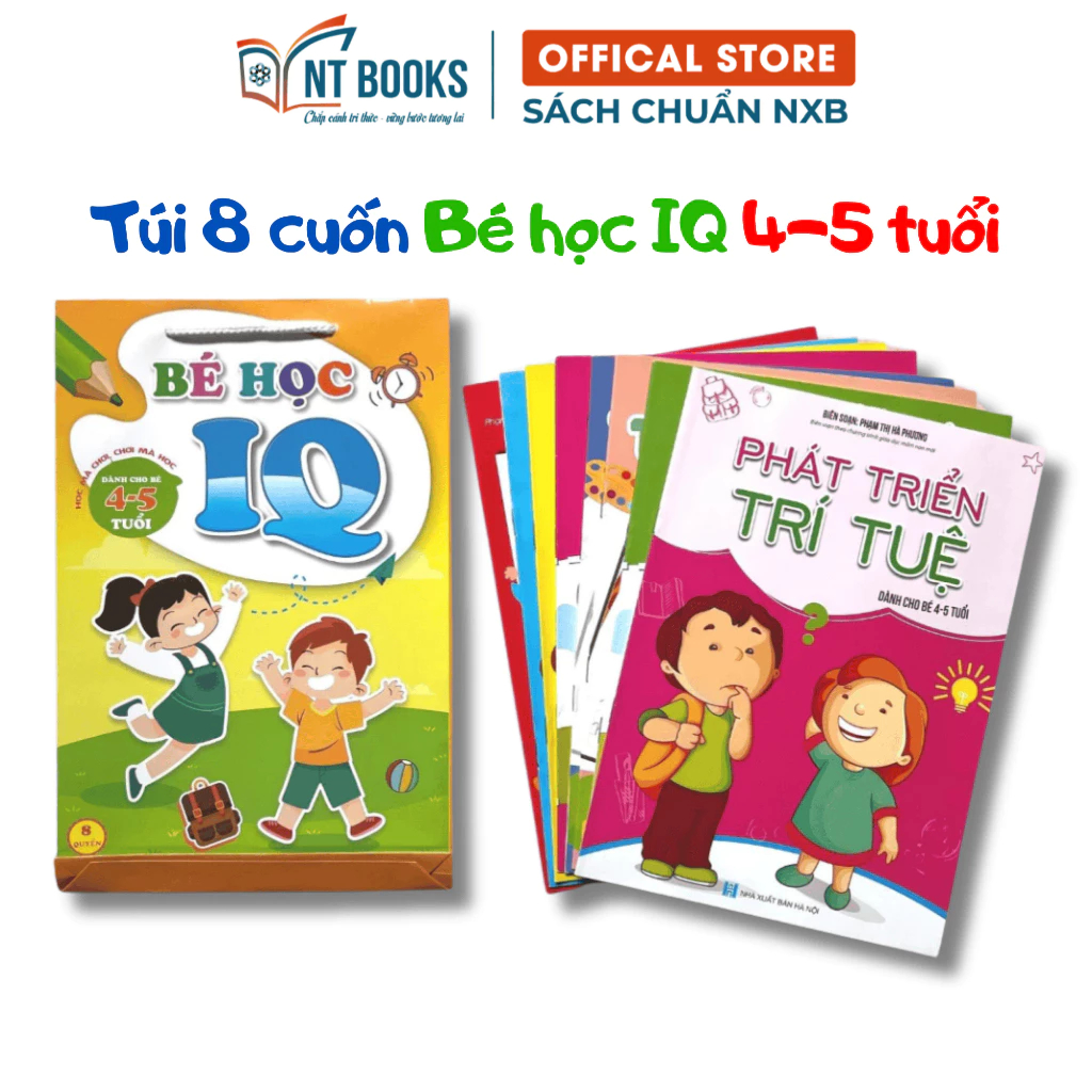 Sách Bé học IQ 4-5 tuổi (Combo 8 cuốn) - TV