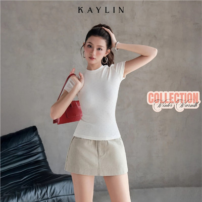 Áo thun KAYLIN form ôm đính đá chất vải thun cotton co giãn phong cách Basic BST Tháng 11.2025 - A82T11