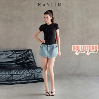 Chân váy JEAN KAYLIN form bồng chất vải denim dầy dặn phong cách cá tính BST Tháng 11.2025 - N2344