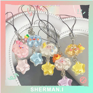 【sherman.i】Dây chuyền điện thoại di động mặt dây chuyền hình  dễ thương đám Ba lô quyến rũ