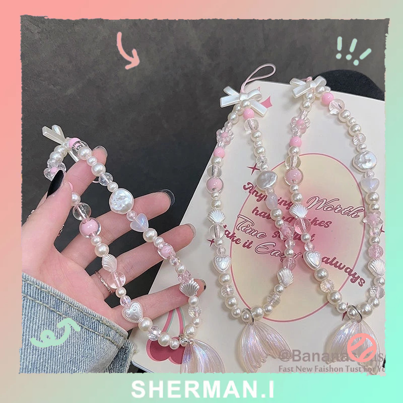 Dây chuyền điện thoại di động đính hạt hình ngôi sao đầy màu sắc phong cách ngọt ngào-SN