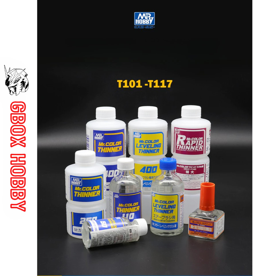 Dung Dịch Pha Sơn Gốc Lacquer Mr Hobby Thinner Leveling Color T101 T102 T104 400ml T103 250ml T106 1