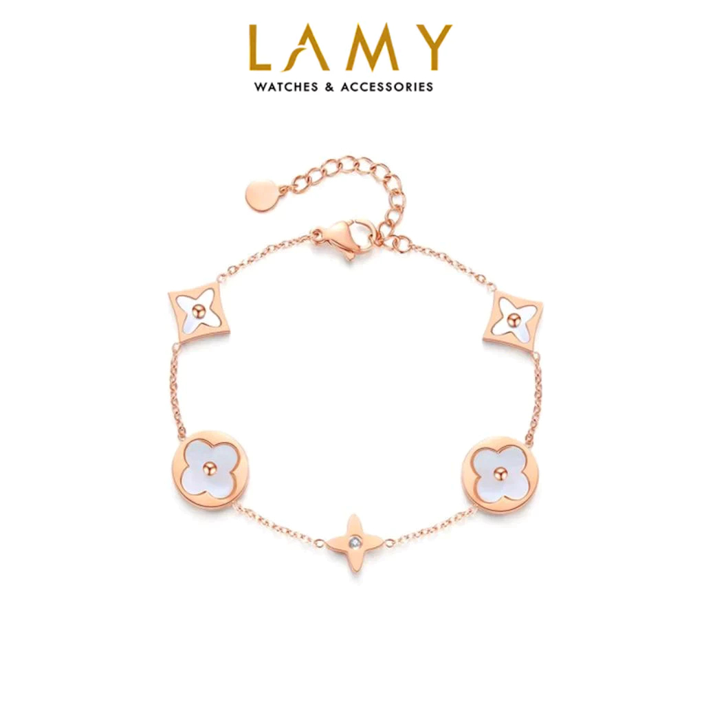Vòng tay nữ LAMY Four Leaf Flower Bracelet Rose Gold 2020