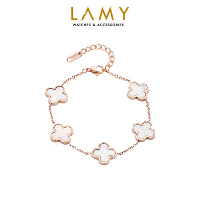 Vòng tay nữ LAMY Five Four Leaf Clovers Bracelet Rose Gold 2026