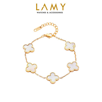 Vòng tay nữ LAMY Five Four Leaf Clovers Bracelet Gold 2026
