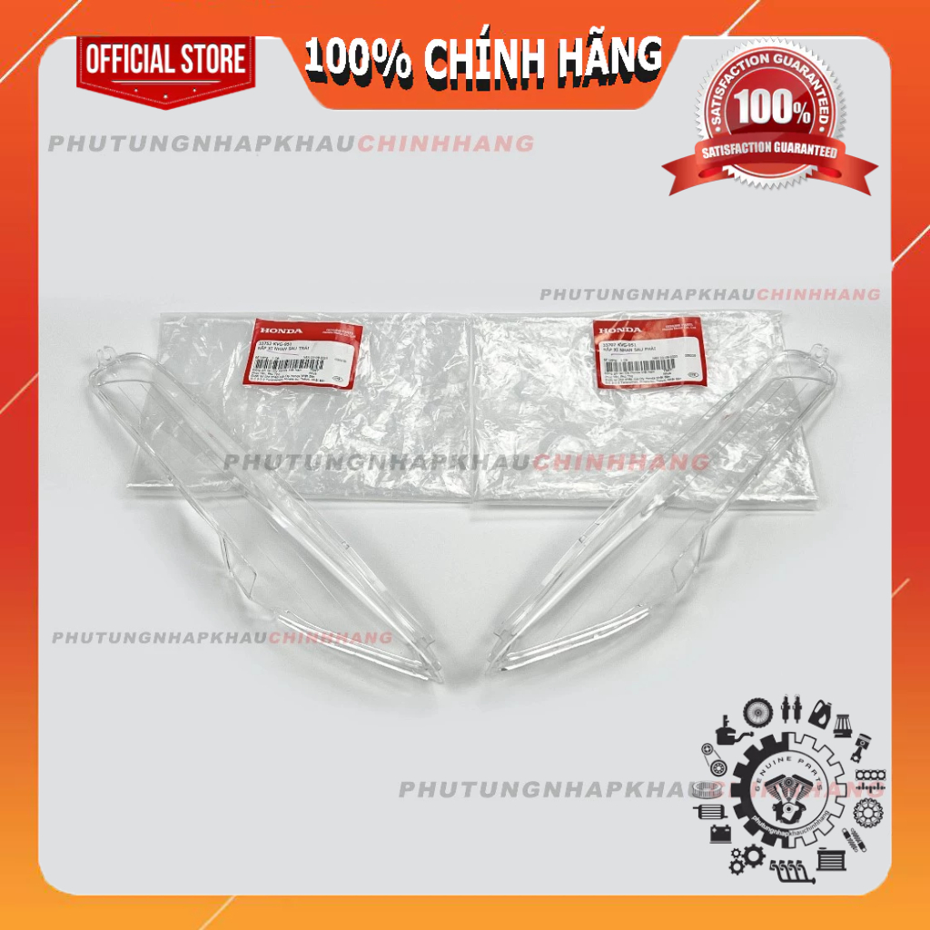 Mica đèn xi nhan sau Air Blade 110 2008 2009 2010 chính hãng, Nắp xi nhan hậu Trái Phải AB 110 Fi Xă