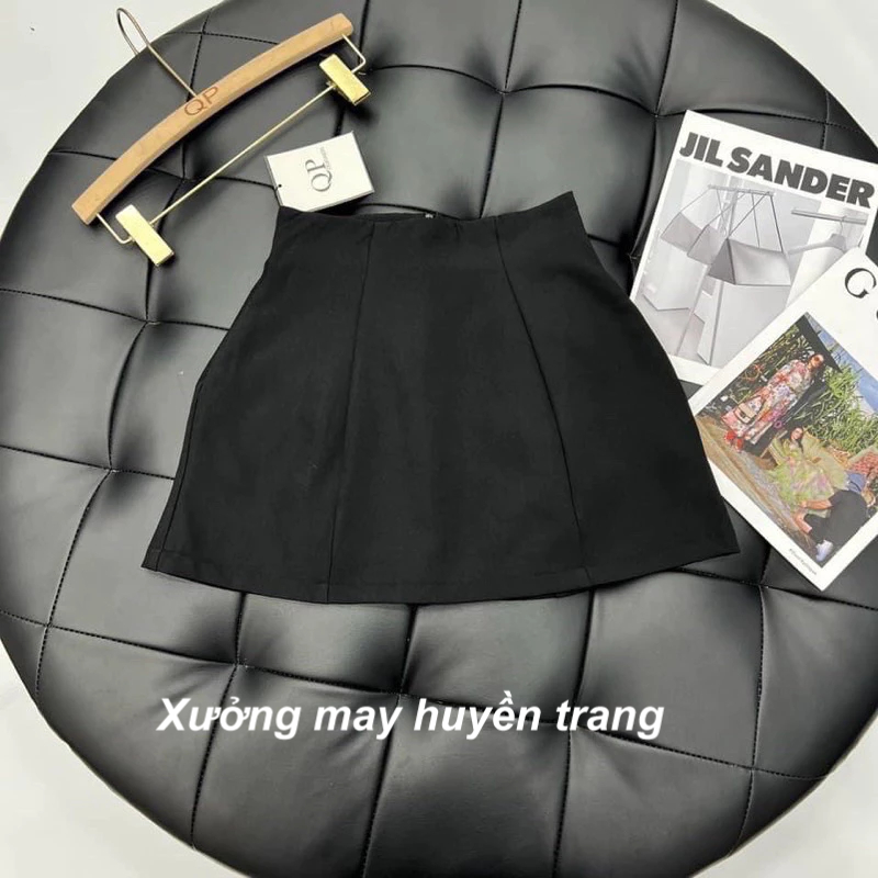 Chân váy A ngắn lưng cao dáng công sở ôm xòe - Chân váy chữ A cạp liền có quần trong M089 | BigBuy360 - bigbuy360.vn
