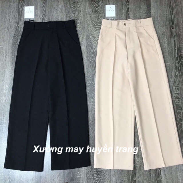 Quần Ống Rộng Nữ Lưng Cao Khóa Trước Quần Tây Nữ Ống Suông Chất Tuyết Mưa M188 | BigBuy360 - bigbuy360.vn