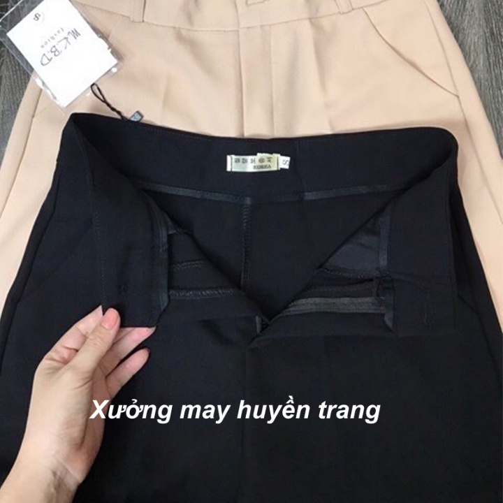 Quần Ống Rộng Nữ Lưng Cao Khóa Trước Quần Tây Nữ Ống Suông Chất Tuyết Mưa M188 | BigBuy360 - bigbuy360.vn