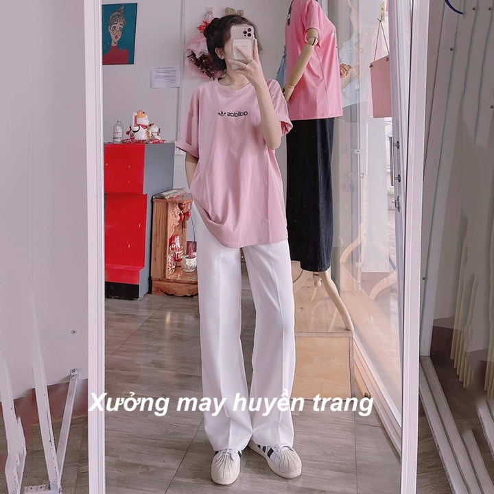 Quần Ống Rộng Nữ Lưng Cao Khóa Trước Quần Tây Nữ Ống Suông Chất Tuyết Mưa M188 | BigBuy360 - bigbuy360.vn