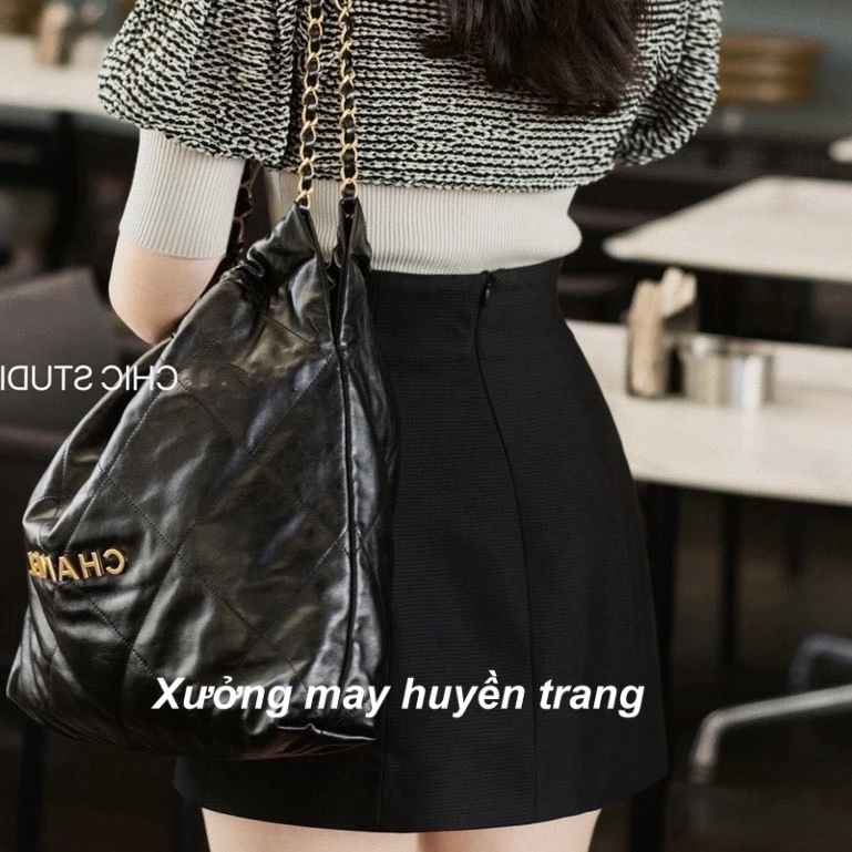 Chân váy A ngắn lưng cao dáng công sở ôm xòe - Chân váy chữ A cạp liền có quần trong M089 | BigBuy360 - bigbuy360.vn