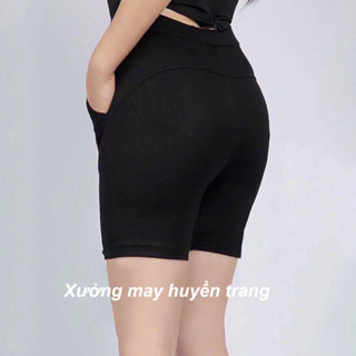  Quần Legging Đùi Nữ Lưng Cao Nâng Mông Vải Thun Dày Mặc Nhà Đi Chơi M33 
