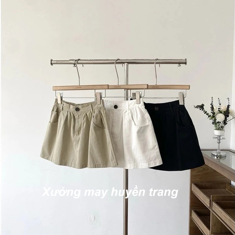 Chân Váy Kaki Gió Dáng A Ngắn Cạp Cao Có Quần Trong Thoáng Mát Năng Động M889 | BigBuy360 - bigbuy360.vn
