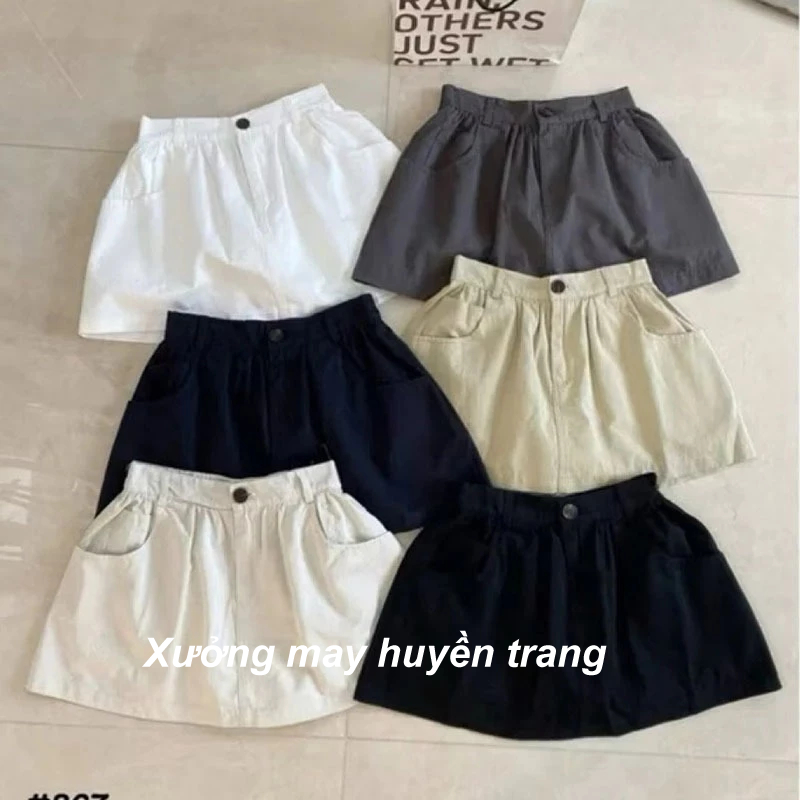 Chân Váy Kaki Gió Dáng A Ngắn Cạp Cao Có Quần Trong Thoáng Mát Năng Động M889 | BigBuy360 - bigbuy360.vn