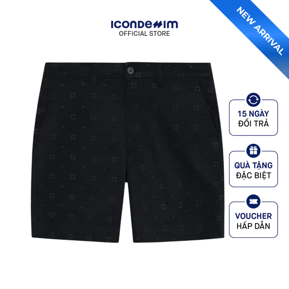 Quần Short Nam ICONDENIM ID Monogram Pattern Form Regular QSID0247