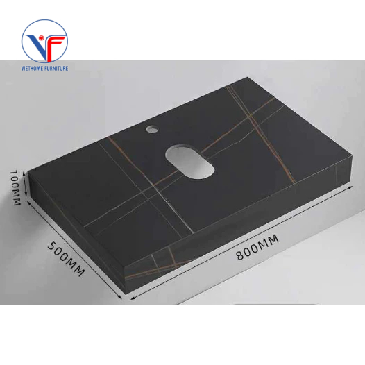 Kệ đá hộp đặt chậu rửa mặt chống trầy xước kích thước 80x50
