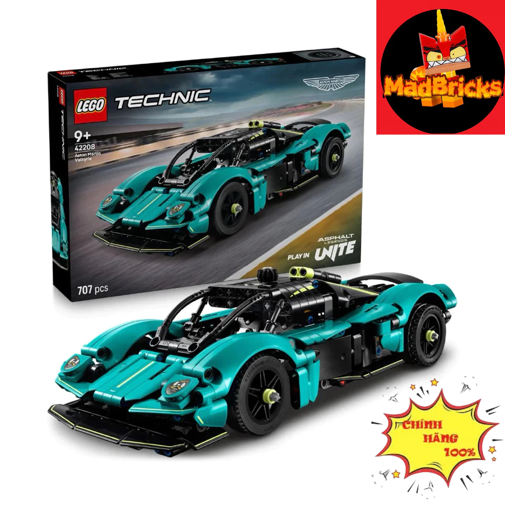 (HÀNG CÓ SẴN SIÊU RẺ ) Đồ Chơi Lắp Ráp Siêu Xe Aston Martin Valkyrie LEGO TECHNIC 42208