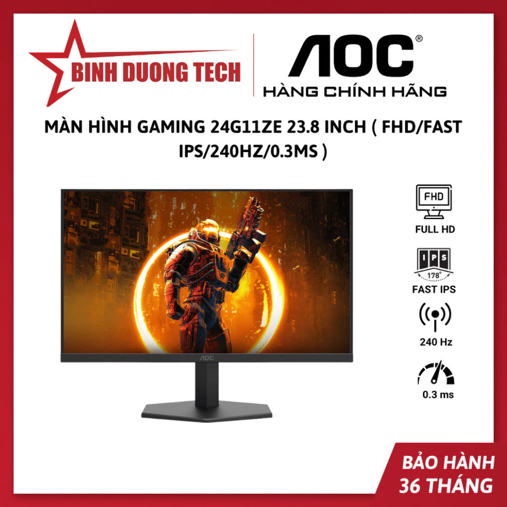 Màn Hình Gaming 24G11ZE 23.8 inch ( FHD/Fast IPS/240Hz/0.3ms ) - Hàng Chính Hãng