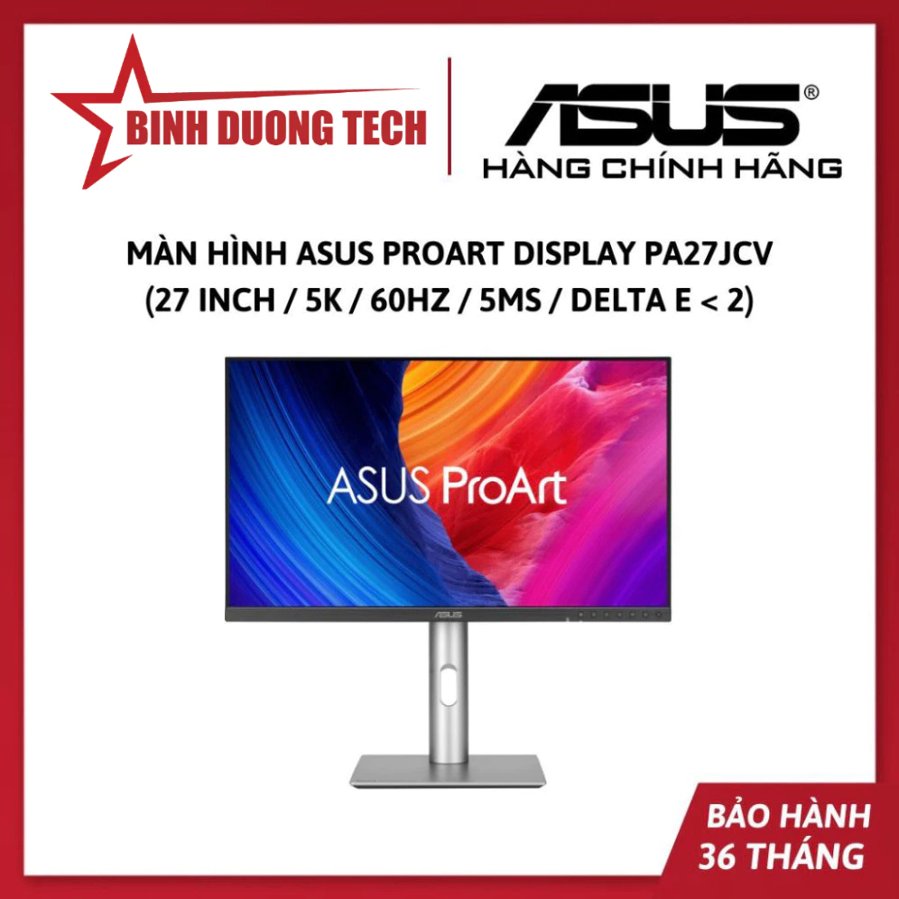 Màn hình asus ProArt PA27JCV (IPS 27 inch / 5k / 60hz / 5ms / ΔE<2) - Hàng chính hãng