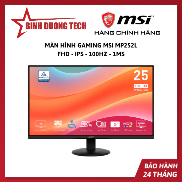 Màn hình MSI PRO MP251L E2 (24.5 Inch/FHD/IPS/120Hz/1ms) / MP251 / MP252 - MP252L 24.5 inch (FHD/IPS