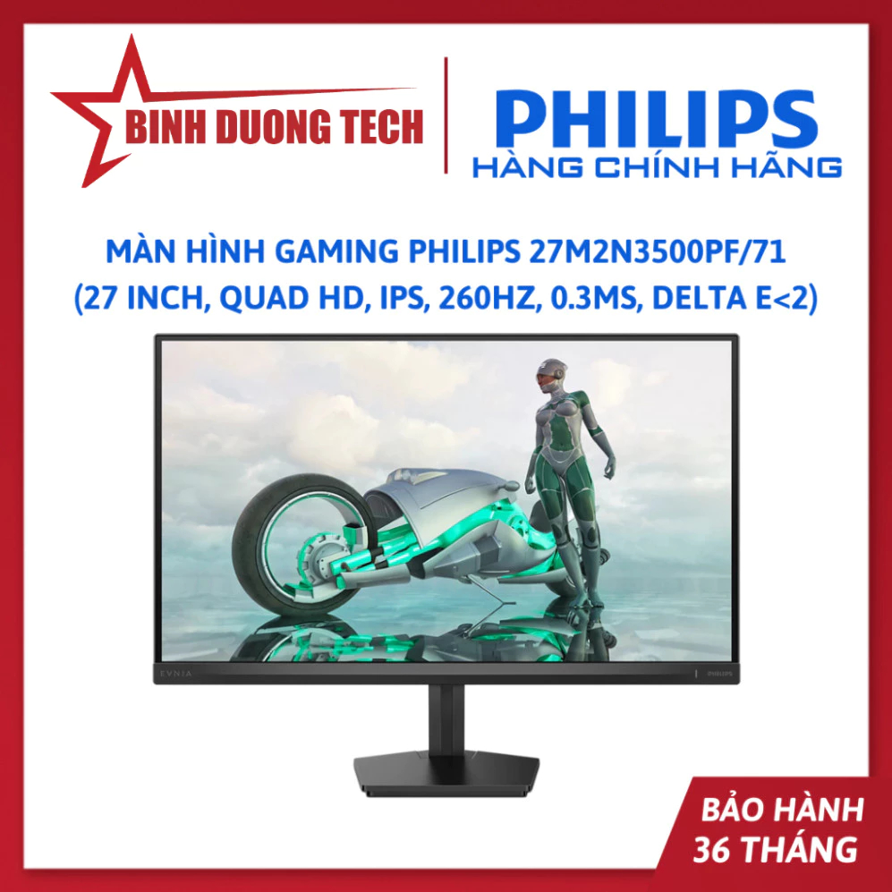 Màn hình gaming Philips 27M2N3500PF/71 27 Inch, Quad HD, IPS, 260Hz, 0,3ms, Delta E<2 - Hàng chính h
