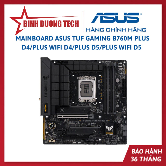 Mainboard Asus TUF GAMING B760M PLUS D4/PLUS WIFI D4/Plus D5/Plus WIFI D5 - Hàng Chính Hãng