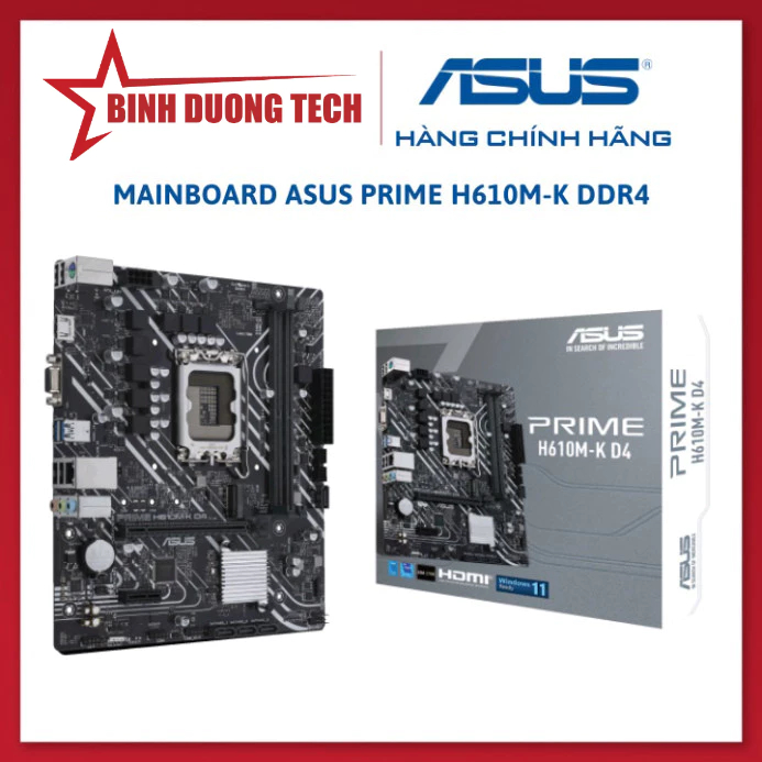 Mainboard ASUS PRIME H610M-K DDR4 - Hàng Chính Hãng