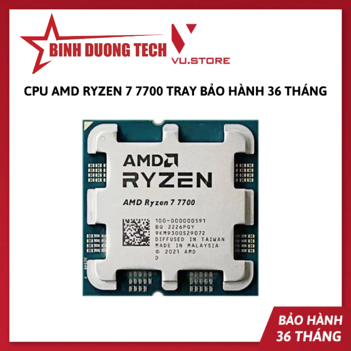 [Full VAT] CPU AMD Ryzen 7 7700 Tray Không Box - Bảo hành 36 tháng