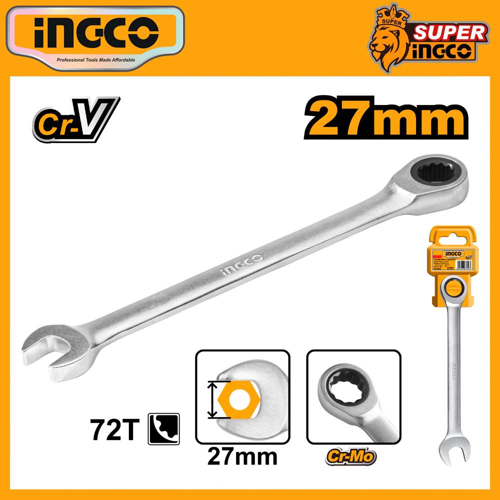 Cờ lê miệng vòng 2 chiều tư động Ingco