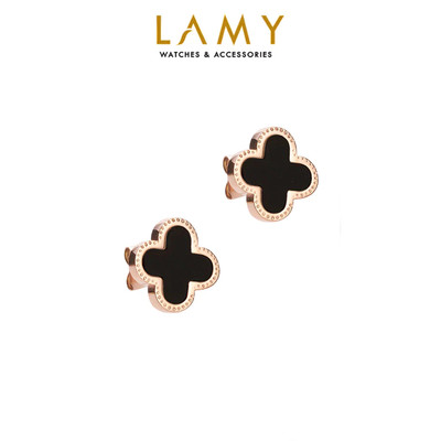 Khuyên tai nữ LAMY Lucky Four Leaves Earrings Rose Gold 3023