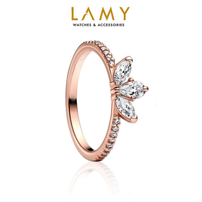 Nhẫn bạc LAMY Sparkling Herbarium Cluster Rose Gold Ring 8065 - Nhẫn bạc S925 cao cấp