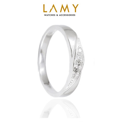 Nhẫn bạc nam nữ LAMY Modern Gem-Studded Ring Silver 8243 - Nhẫn bạc ta cao cấp