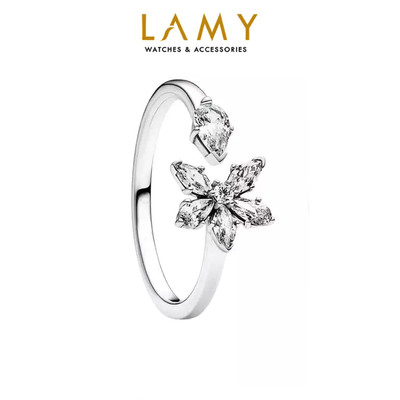Nhẫn bạc nữ LAMY Snowflake Opening Ring Silver 8121 - Nhẫn bạc cao cấp