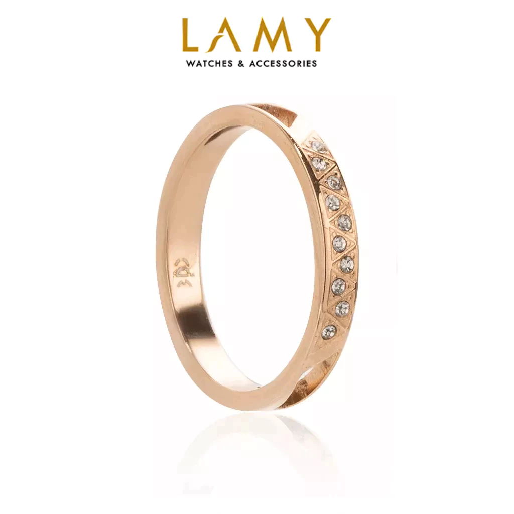 Nhẫn LAMY Eternity Anniversary Crystal Rose Gold Ring 8006