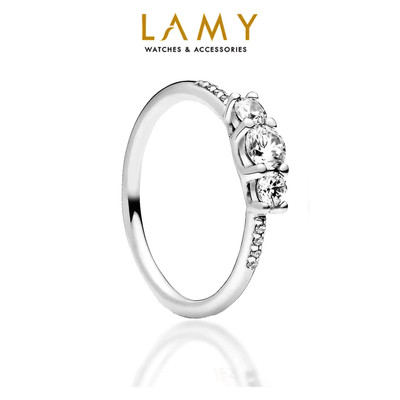 Nhẫn nữ LAMY Clear Three-Stone Silver Ring 8072 - Nhẫn bạc S925 cao cấp