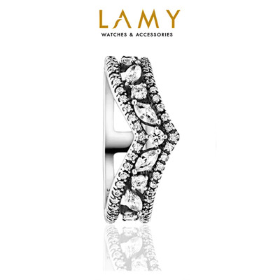 Nhẫn bạc nữ LAMY Sparkling Marquise Double Wishbone Ring Silver 8128 - Nhẫn bạc cao cấp