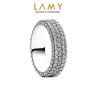Nhẫn bạc LAMY Three Row Diamond Ring Silver 8120 - Nhẫn bạc S025 cao cấp