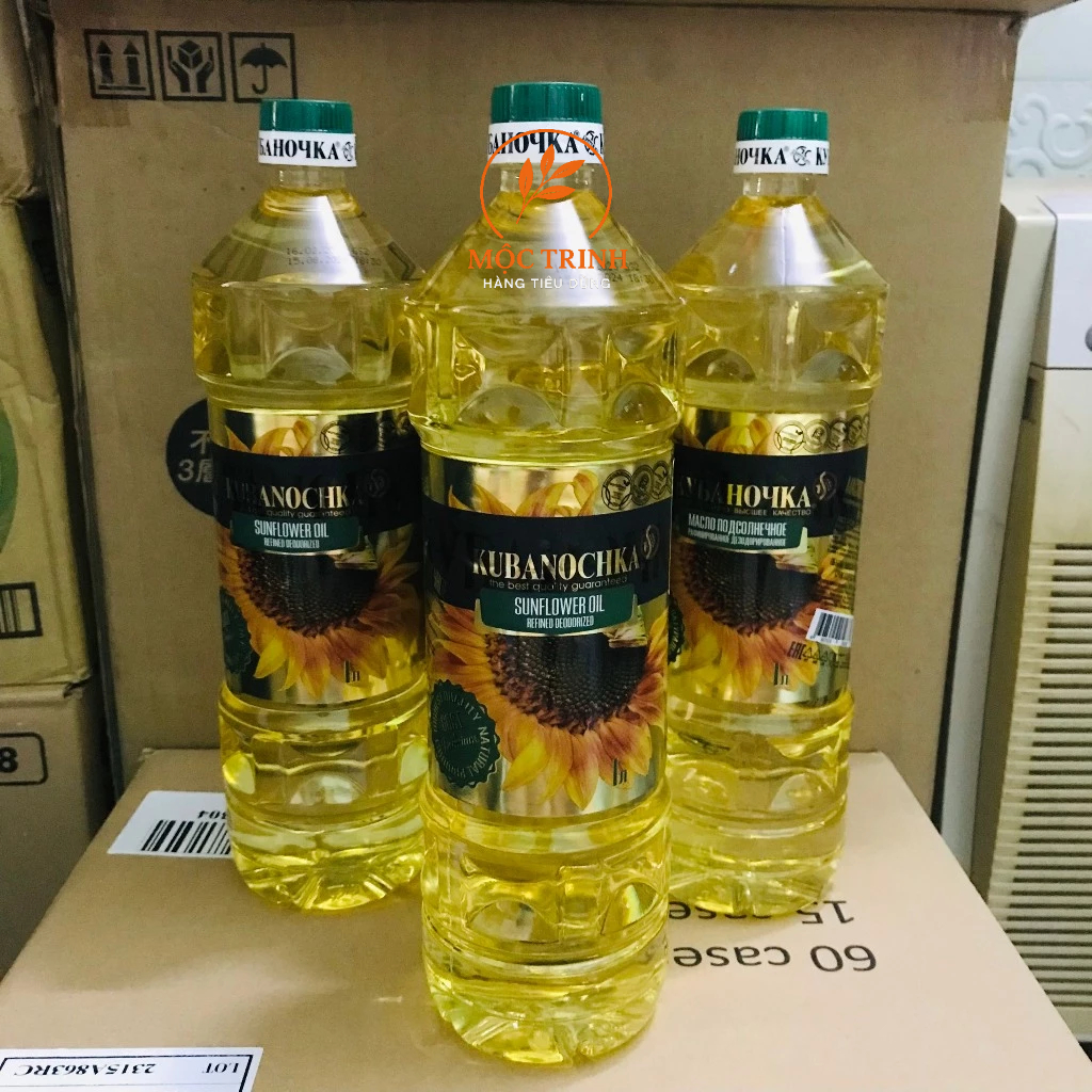 Dầu ăn hướng dương Nga nhập khẩu  chai 1L
